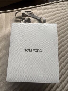 Tom Ford White Shopping Bag with Gray Handles